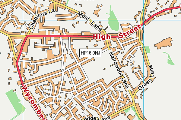 HP16 0NJ map - OS VectorMap District (Ordnance Survey)