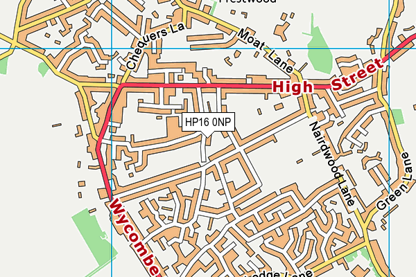 HP16 0NP map - OS VectorMap District (Ordnance Survey)