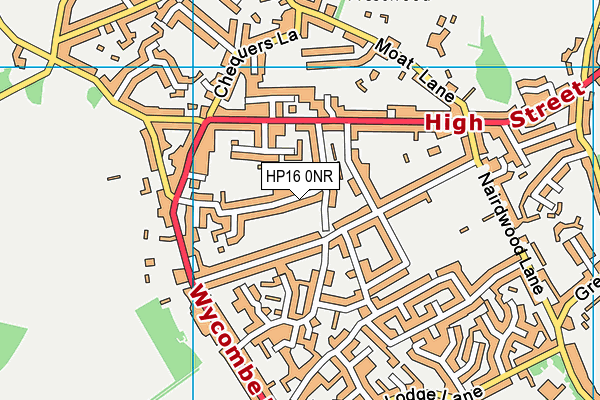 HP16 0NR map - OS VectorMap District (Ordnance Survey)
