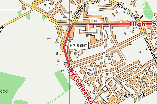 HP16 0NT map - OS VectorMap District (Ordnance Survey)