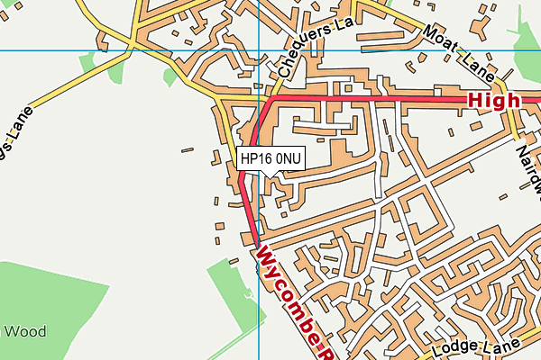 HP16 0NU map - OS VectorMap District (Ordnance Survey)