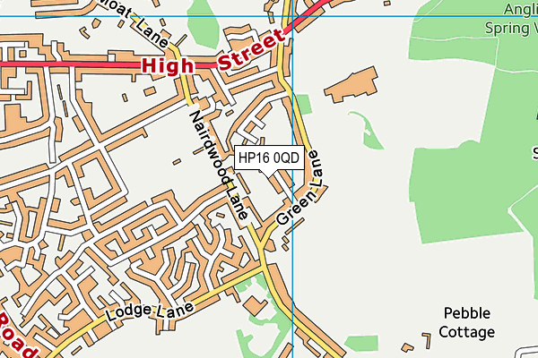 HP16 0QD map - OS VectorMap District (Ordnance Survey)