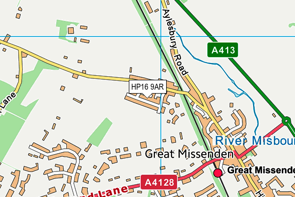 HP16 9AR map - OS VectorMap District (Ordnance Survey)