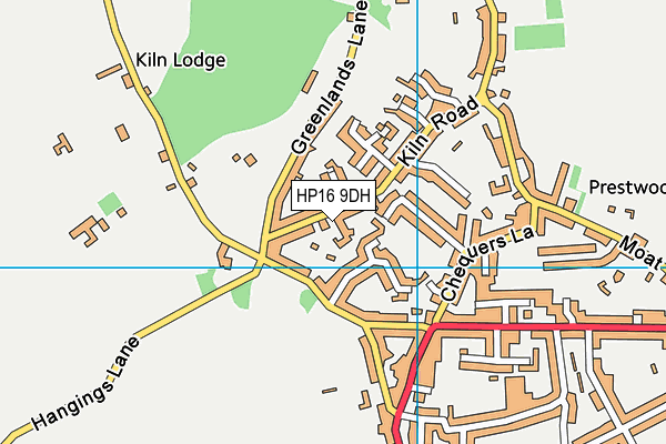 HP16 9DH map - OS VectorMap District (Ordnance Survey)