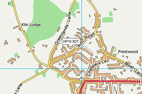 HP16 9DT map - OS VectorMap District (Ordnance Survey)