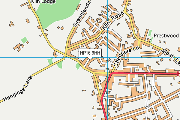HP16 9HH map - OS VectorMap District (Ordnance Survey)