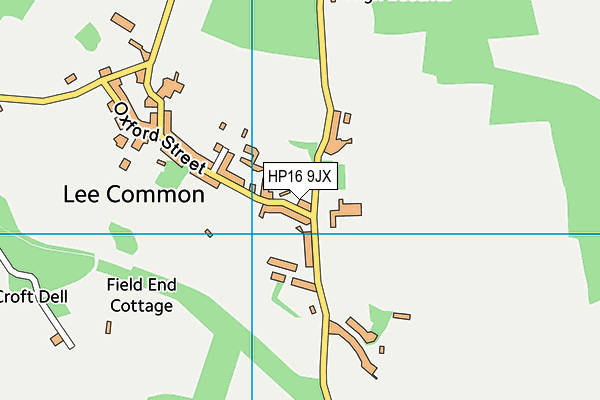 HP16 9JX map - OS VectorMap District (Ordnance Survey)