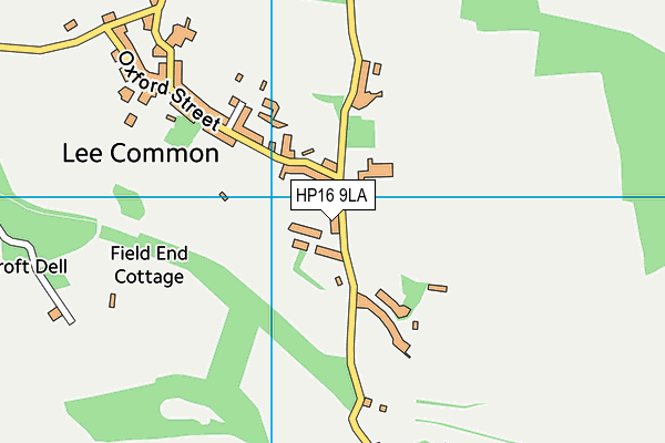 HP16 9LA map - OS VectorMap District (Ordnance Survey)