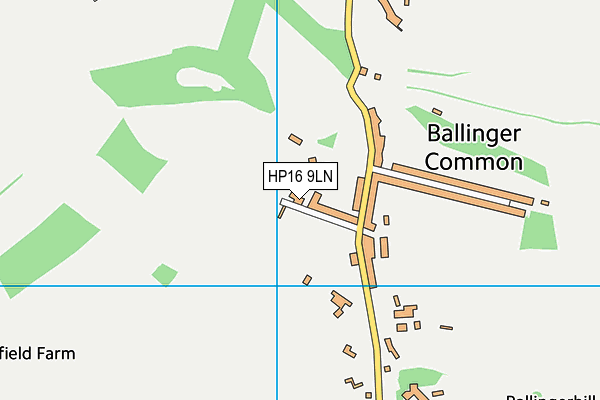 Ballinger Common map (HP16 9LN) - OS VectorMap District (Ordnance Survey)