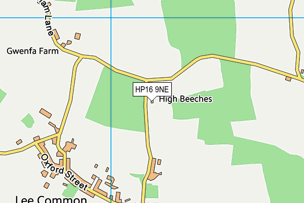 HP16 9NE map - OS VectorMap District (Ordnance Survey)