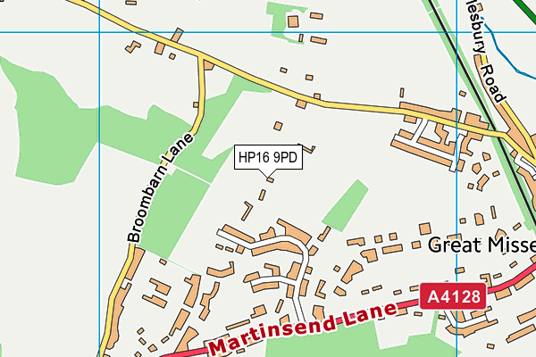 HP16 9PD map - OS VectorMap District (Ordnance Survey)