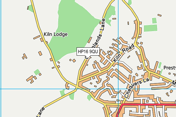 HP16 9QU map - OS VectorMap District (Ordnance Survey)
