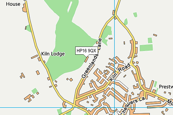 HP16 9QX map - OS VectorMap District (Ordnance Survey)
