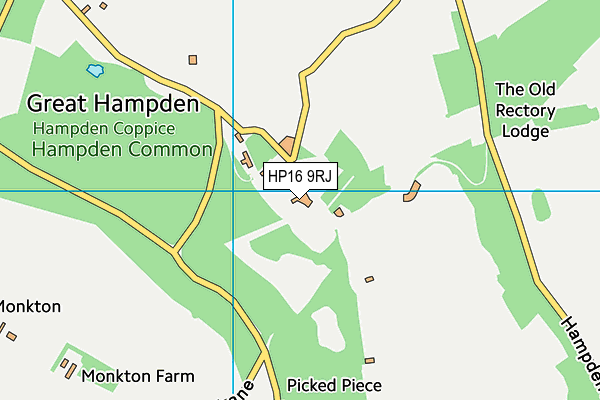 HP16 9RJ map - OS VectorMap District (Ordnance Survey)