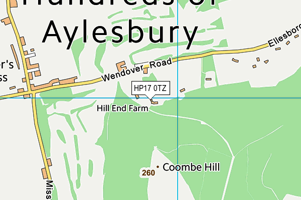 Ellesborough Golf Club map (HP17 0TZ) - OS VectorMap District (Ordnance Survey)