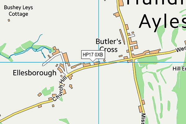 HP17 0XB map - OS VectorMap District (Ordnance Survey)