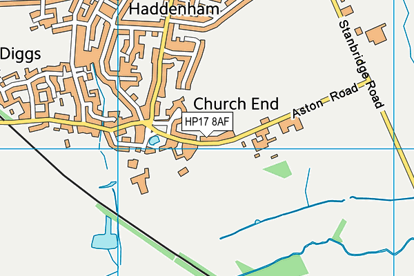 Haddenham St Mary's Church of England School map (HP17 8AF) - OS VectorMap District (Ordnance Survey)
