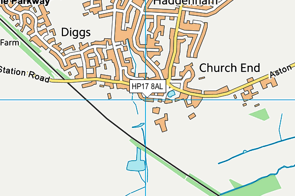 HP17 8AL map - OS VectorMap District (Ordnance Survey)