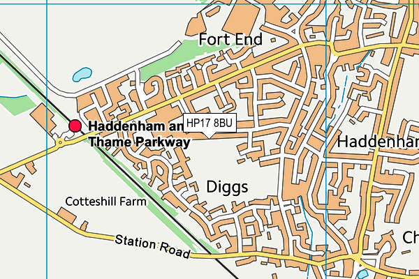 HP17 8BU map - OS VectorMap District (Ordnance Survey)