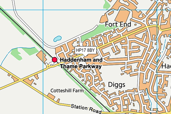 HP17 8BY map - OS VectorMap District (Ordnance Survey)
