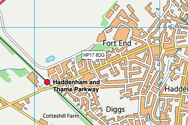 HP17 8DG map - OS VectorMap District (Ordnance Survey)