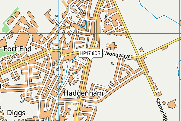 HP17 8DR map - OS VectorMap District (Ordnance Survey)