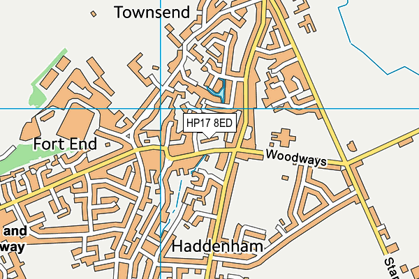 HP17 8ED map - OS VectorMap District (Ordnance Survey)