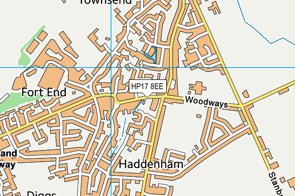 HP17 8EE map - OS VectorMap District (Ordnance Survey)