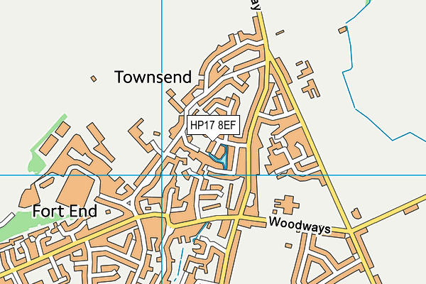 HP17 8EF map - OS VectorMap District (Ordnance Survey)