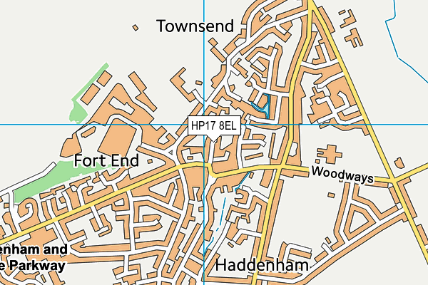 HP17 8EL map - OS VectorMap District (Ordnance Survey)
