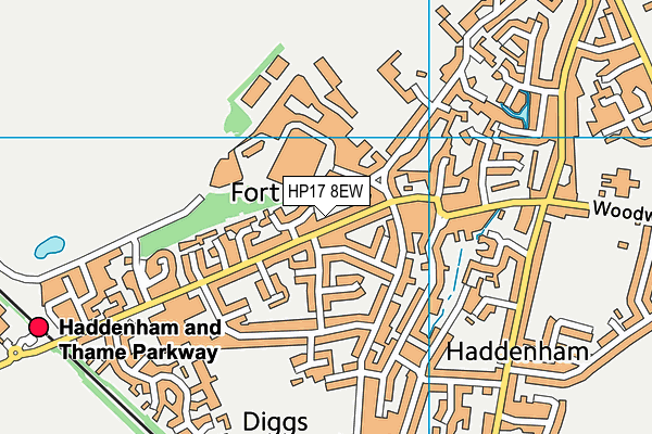 HP17 8EW map - OS VectorMap District (Ordnance Survey)