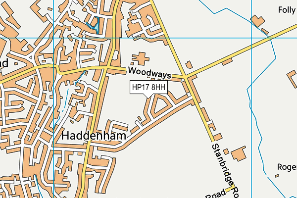 HP17 8HH map - OS VectorMap District (Ordnance Survey)