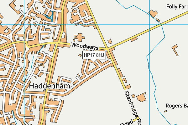 HP17 8HJ map - OS VectorMap District (Ordnance Survey)