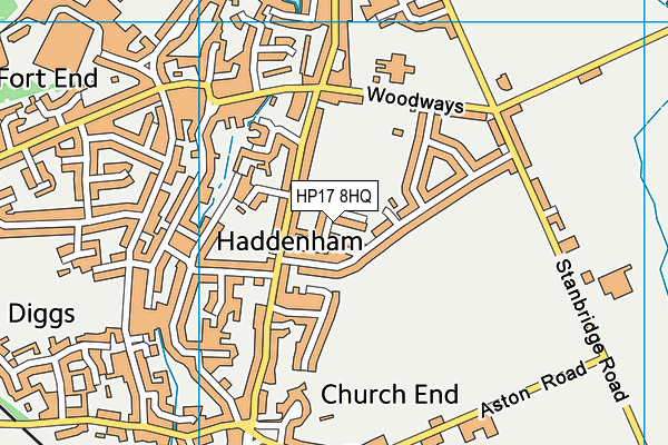 HP17 8HQ map - OS VectorMap District (Ordnance Survey)