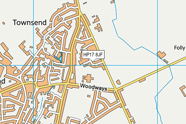 HP17 8JF map - OS VectorMap District (Ordnance Survey)