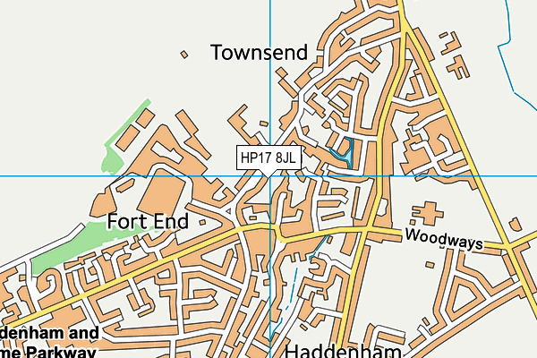 HP17 8JL map - OS VectorMap District (Ordnance Survey)