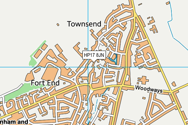 HP17 8JN map - OS VectorMap District (Ordnance Survey)
