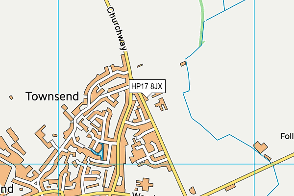 HP17 8JX map - OS VectorMap District (Ordnance Survey)