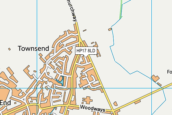 HP17 8LD map - OS VectorMap District (Ordnance Survey)