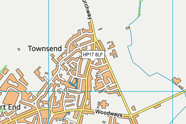 HP17 8LF map - OS VectorMap District (Ordnance Survey)