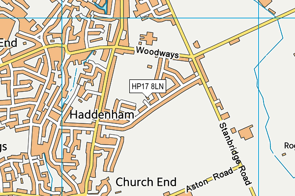 HP17 8LN map - OS VectorMap District (Ordnance Survey)