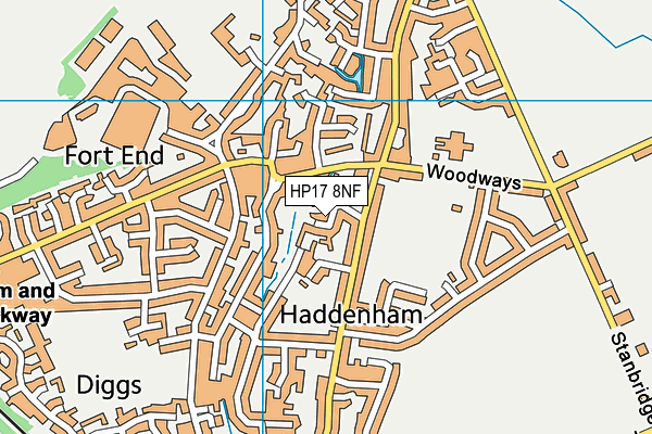 HP17 8NF map - OS VectorMap District (Ordnance Survey)