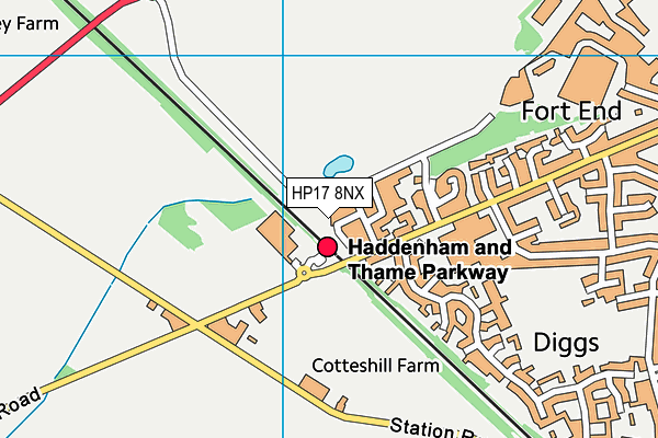 HP17 8NX map - OS VectorMap District (Ordnance Survey)