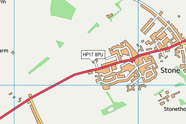 HP17 8PU map - OS VectorMap District (Ordnance Survey)