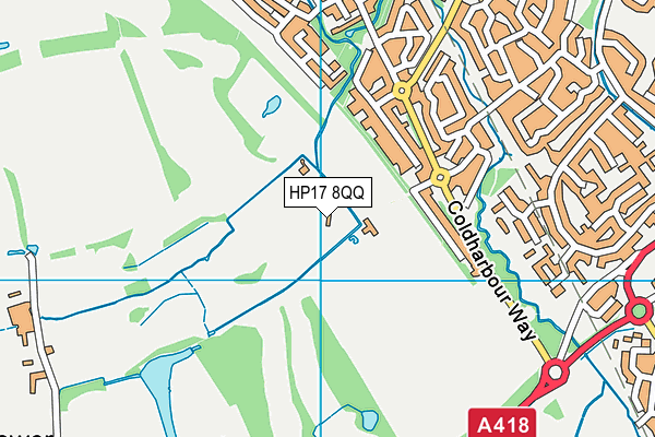 Aylesbury Park Golf Club (Closed) map (HP17 8QQ) - OS VectorMap District (Ordnance Survey)