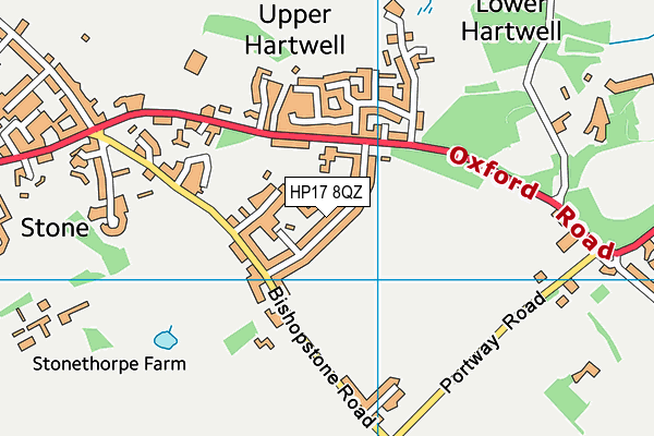 HP17 8QZ map - OS VectorMap District (Ordnance Survey)