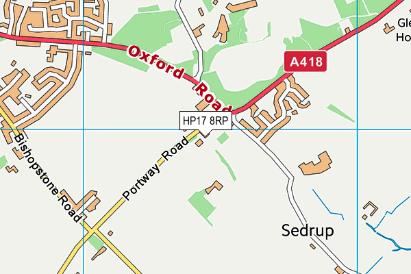 HP17 8RP map - OS VectorMap District (Ordnance Survey)