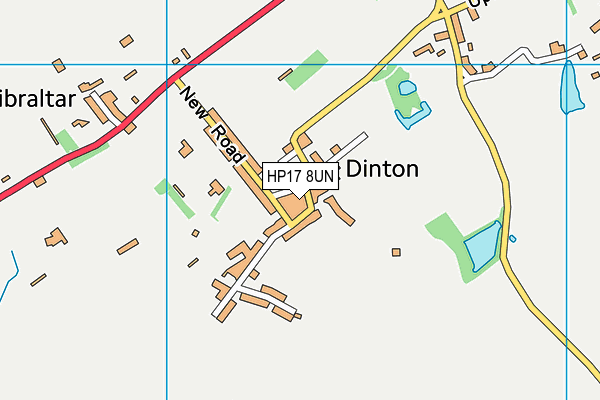Dinton Cricket Club map (HP17 8UN) - OS VectorMap District (Ordnance Survey)