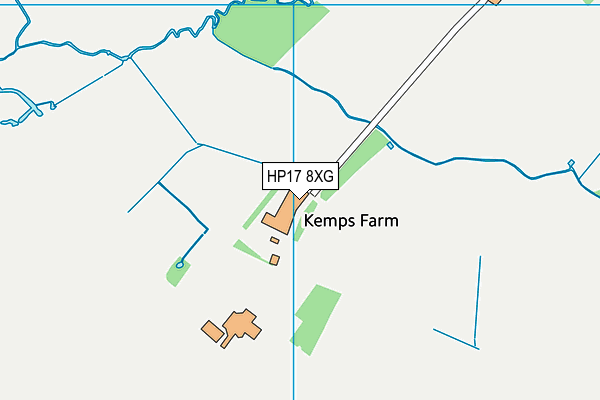 HP17 8XG map - OS VectorMap District (Ordnance Survey)