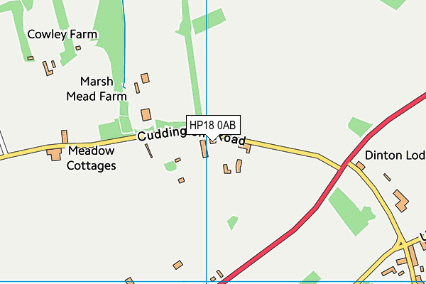 HP18 0AB map - OS VectorMap District (Ordnance Survey)